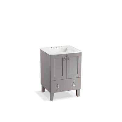 Kohler 99527-LG-1WT- Poplin® 24'' bathroom vanity cabinet with legs, 2 doors and 1 drawer | FaucetExpress.ca