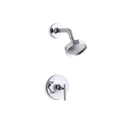 Kohler TS14422-4-CP- Purist® Rite-Temp® shower trim with lever handle and 2.5 gpm showerhead | FaucetExpress.ca