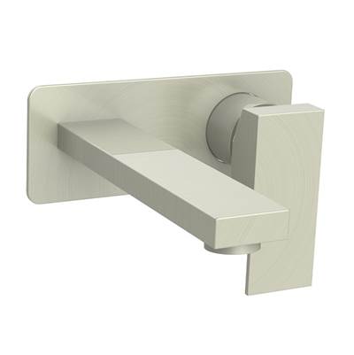 Vogt BF.KG.1410.BN- Kapfenberg Wall Mount Lavatory Faucet with Plate Brushed Nickel