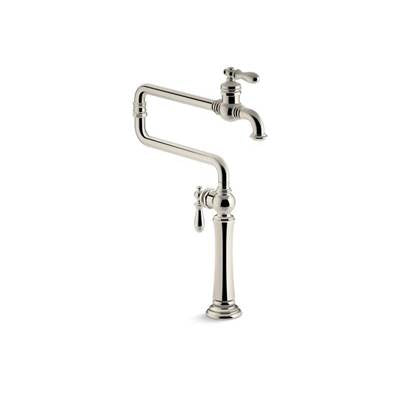 Kohler 99271-SN- Artifacts® single-hole deck-mount pot filler kitchen sink faucet with 22'' extended spout | FaucetExpress.ca