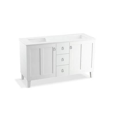 Kohler 99537-LG-1WA- Poplin® 60'' bathroom vanity cabinet with legs, 2 doors and 3 drawers | FaucetExpress.ca