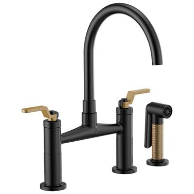 Brizo 62544LF-BLGL- Arc Spout Bridge, Industrial Handle | FaucetExpress.ca