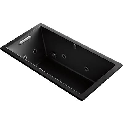 Kohler 1168-XHGH-7- Underscore Rectangle 60-in X 32-in Heated Bubblemassage Air Bath With Whirlpool, Reversible Drain | FaucetExpress.ca