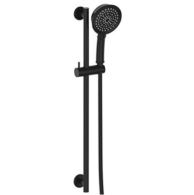 Vogt BH.09.05.MB- Zehn Sliding Shower Bar with 4-Spray Hand Shower Matte Black