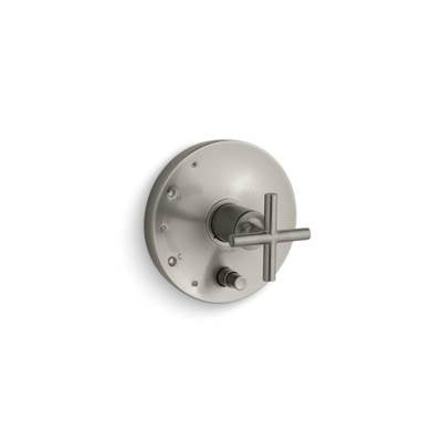 Kohler T14501-3-BN- Purist® Rite-Temp® pressure-balancing valve trim with cross handles, valve not included | FaucetExpress.ca