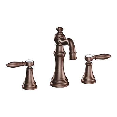 Moen TS42108ORB- Weymouth Two-Handle High Arc Bathroom Faucet Trim Kit without Valve, Oil Rubbed Bronze