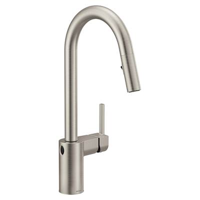 Moen 7565EWSRS- Align Motionsense Wave One-Sensor Touchless One-Handle High Arc Modern Pulldown Kitchen Faucet With Reflex, Spot Resist Stainless