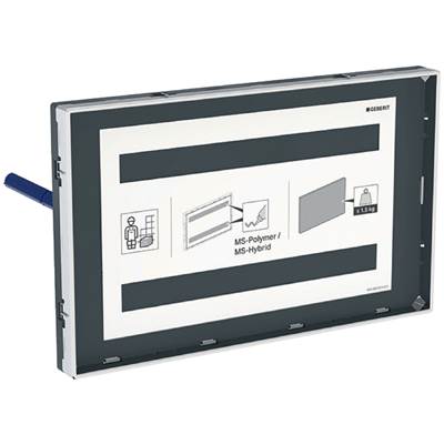 Geberit 115.697.00.1- Geberit cover plate Sigma, surface-even, with sight frame | FaucetExpress.ca