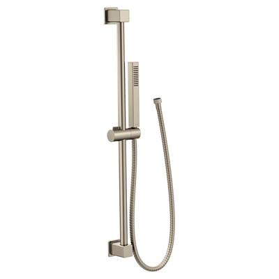 Moen S3880EPBN- Square 1-Spray Handheld Showerhead with Slide Bar in Brushed Nickel