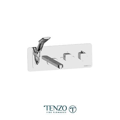 Tenzo QUT73- Wall Mount Tub Faucet With Retractable Hose Quantum