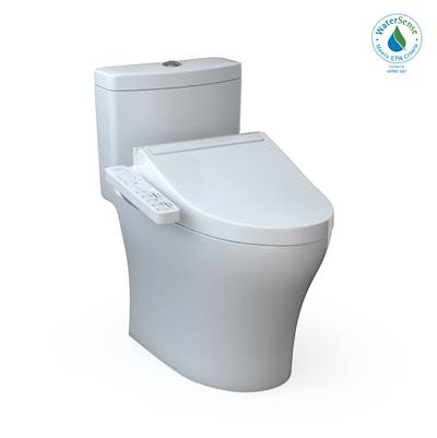 Toto MW6463074CEMFGN#01- Toto Washlet+ Aquia Iv One-Piece Elongated Dual Flush 1.28 And 0.9 Gpf Toilet And Washlet C2 Bidet Seat Cotton White