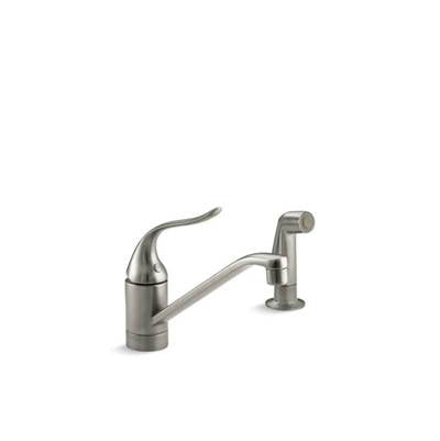 Kohler 15176-F-BN- Coralais® two-hole kitchen sink faucet with 8-1/2'' spout, matching finish sidespray and lever handle | FaucetExpress.ca