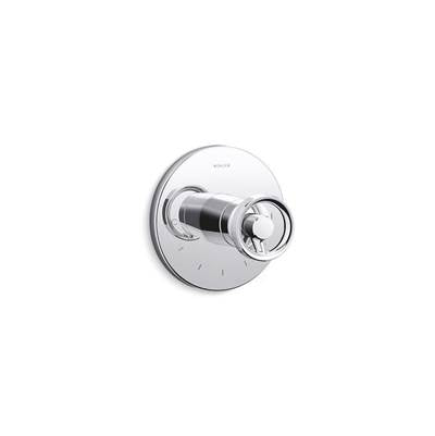 Kohler T78027-9-CP- Components thermostatic valve trim with Industrial handle | FaucetExpress.ca