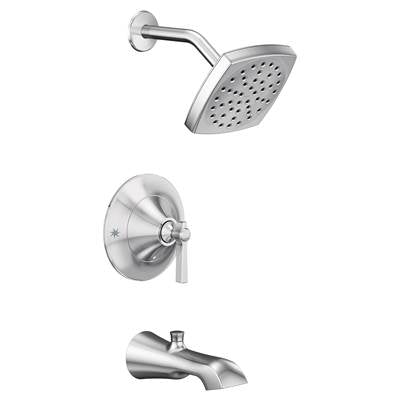 Moen TS2913- Flara Posi-Temp Pressure Balancing Tub and Shower Trim Kit, Valve Required, Chrome