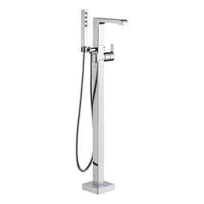 Delta T4767-FL- Floor Mount Tub Filler With Handshower | FaucetExpress.ca