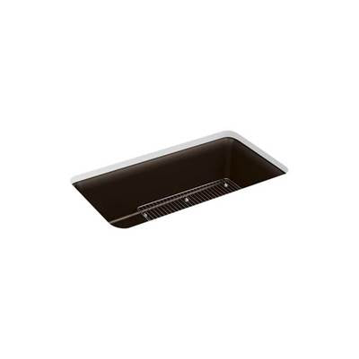 Kohler 8206-CM2- Cairn® 33-1/2'' x 18-5/16'' x 10-1/8'' Neoroc® undermount single-bowl kitchen sink with rack | FaucetExpress.ca