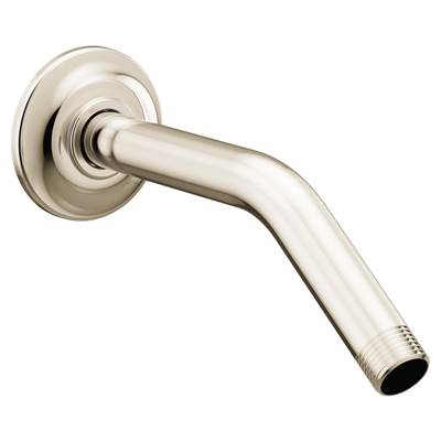 Moen S122NL- Showering Accessories-Premium brushed Nickel 8-Inch Shower Arm, Polished Nickel