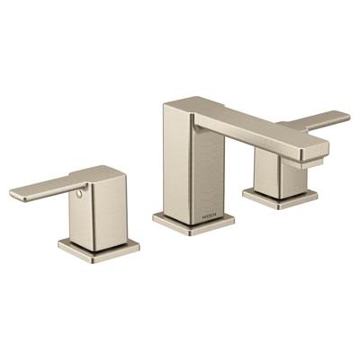 Moen TS6721BN- 90 Degree Two-Handle Widespread Modern Bathroom Faucet, Valve Required, Brushed Nickel