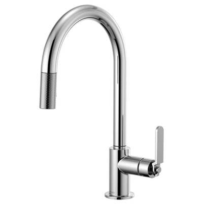 Brizo 63044LF-PC- Arc Spout Pull-Down, Industrial Handle | FaucetExpress.ca