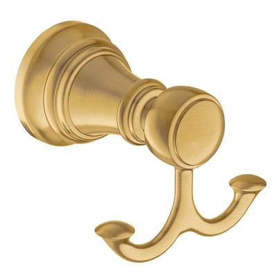 Moen YB8403BG- Weymouth Brushed Gold Double Robe Hook