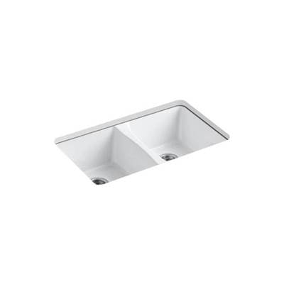 Kohler 5873-5U-0- Deerfield® 33'' x 22'' x 9-5/8'' Undermount double-equal kitchen sink | FaucetExpress.ca