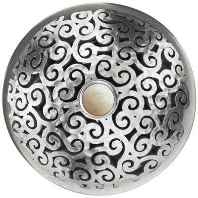 Linkasink D016 - Swirl Grid Strainer with Mother of Pearl Screw