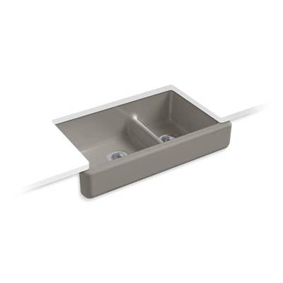 Kohler 6426-K4- Whitehaven® 35-1/2'' x 21-9/16'' x 9-5/8'' Smart Divide® undermount double-bowl large/medium farmhouse kitchen sink | FaucetExpress.ca