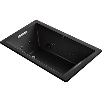 Kohler 1849-XHGH-7- Underscore Rectangle 60-in X 36-in Heated Bubblemassage Air Bath With Whirlpool, Reversible Drain | FaucetExpress.ca