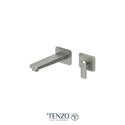 Tenzo F-DE14-BN- Trim For Delano Wall Mount Lavatory Faucet 2 Finishing Plates Brushed Nickel