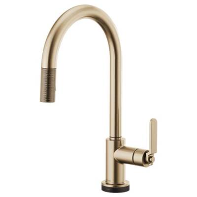 Brizo 64044LF-GL- Arc Spout Pull-Down With Smarttouch, Industrial Handle | FaucetExpress.ca