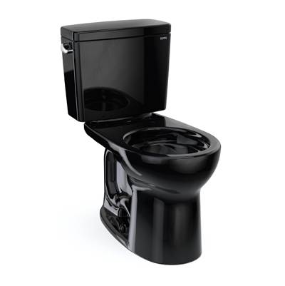 Toto CST775CSF#51- Toto Drake Two-Piece Round 1.6 Gpf Universal Height Tornado Flush Toilet Ebony