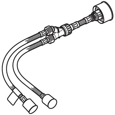 Geberit 242.958.00.1- Reinforced braided hose for hydraulic servo lifter, for Geberit Omega concealed cistern 12 cm | FaucetExpress.ca
