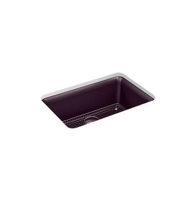 Kohler 28000-CM8- Cairn® 27-1/2'' x 18-5/16'' x 9-1/2'' Neoroc® undermount single-bowl kitchen sink with rack | FaucetExpress.ca