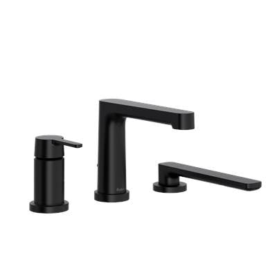 Riobel TNB16BK- 3-Piece Type P (Pressure Balance) Deck-Mount Tub Filler With Handshower Trim