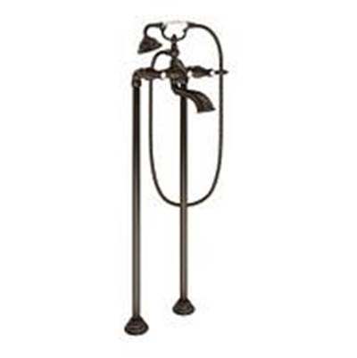 Moen S22110ORB- Weymouth 2-Handle Claw Foot Tub Floor Mount Tub Filler with Hand Shower in Oil Rubbed Bronze