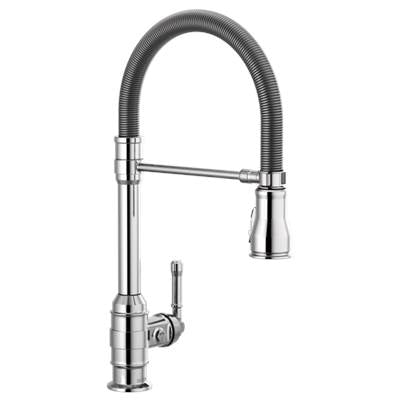 Delta 9690-DST- Spring Spout Pd Kitchen W/Shieldspray 1L | FaucetExpress.ca