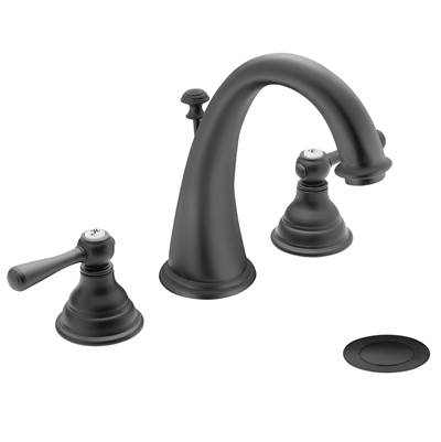 Moen T6125WR- Kingsley 8 in. Widespread 2-Handle High-Arc Bathroom Faucet Trim Kit in Wrought Iron (Valve Not Included)