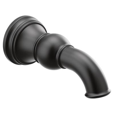 Moen S12105BL- Weymouth 1/2-Inch Slip Fit Connection Non-Diverting Tub Spout, Matte Black