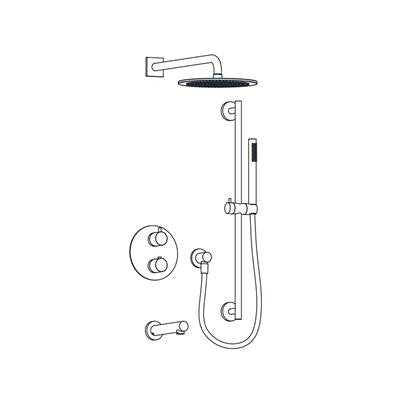 Aqualem TSKT3123-PN- 3-Way Thermostatic Shower Kit Trim Set (Rough-In Valve Request: HW2300.RI ) - FaucetExpress.ca