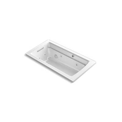 Kohler 1122-XHGH-0- Archer® 60'' x 32'' drop-in whirlpool + Heated BubbleMassage air bath | FaucetExpress.ca
