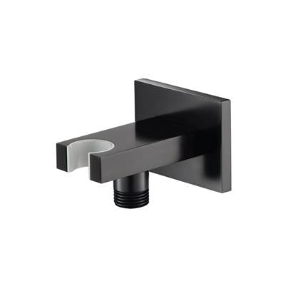 Isenberg HS8006MB- Square Wall Elbow With Holder Combo | FaucetExpress.ca