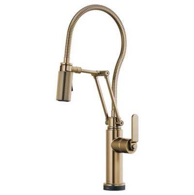 Brizo 64144LF-GL- Smarttouch Articulating Faucet With Industiral Handle And Fi