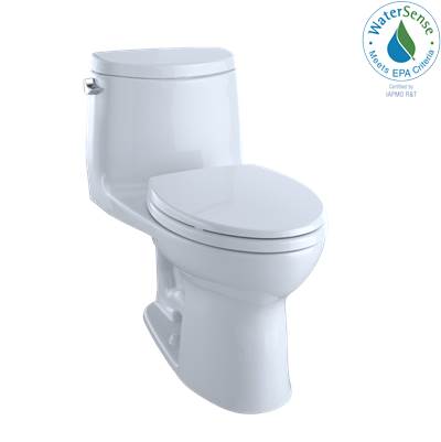 Toto MS604114CEFG#01- Ultramax Ii One-Piece Elongated 1.28 Gpf Universal Height Toilet With Cefiontect Cotton White