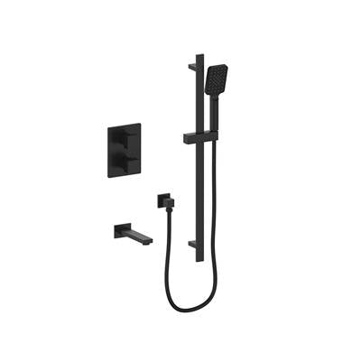 Vogt SET.KG.220.500.MB- Kapfenberg 2-Way Thermostatic Set - Handheld and Spout Matte Black