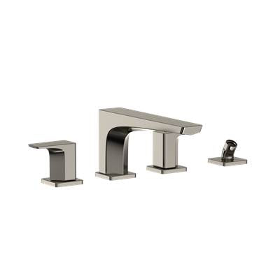 Toto TBG07202U#PN- TOTO GE Two-Handle Deck-Mount Roman Tub Filler Trim with Handshower, Polished Nickel - TBG07202U#PN | FaucetExpress.ca