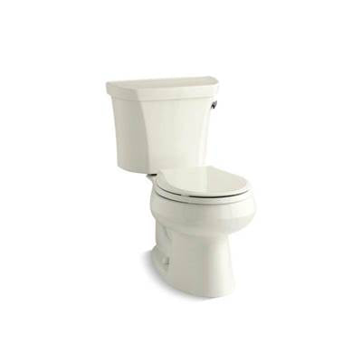 Kohler 3997-RZ-96- Wellworth® Two-piece round-front 1.28 gpf toilet with right-hand trip lever, tank cover locks, and insulated tank | FaucetExpress.ca