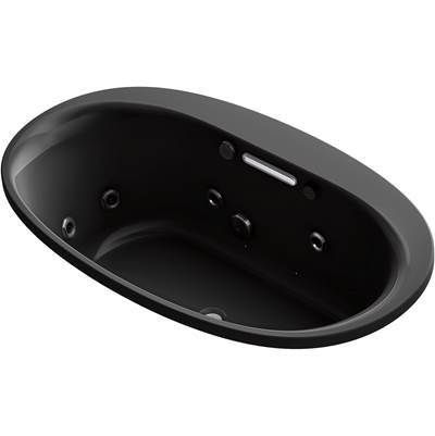 Kohler 5714-XHGH-7- Underscore Oval 60-in X 36-in Heated Bubblemassage Air Bath With Whirlpool, Center Drain | FaucetExpress.ca