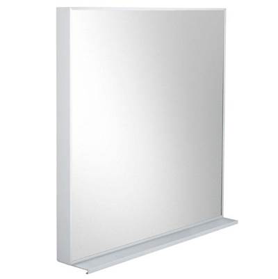 Laloo Q20M30 MB- Qurios 30" Aluminum Mirror with Shelf - Matte Black | FaucetExpress.ca