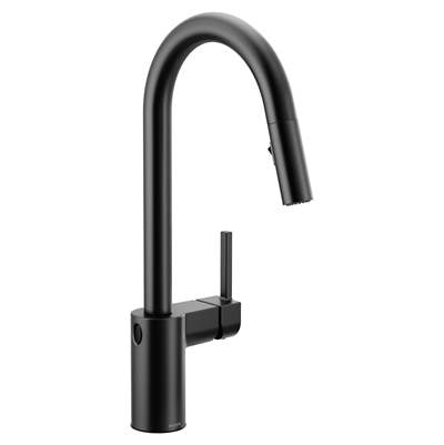 Moen 7565EWBL- Align Motionsense Wave One-Sensor Touchless One-Handle High Arc Modern Pulldown Kitchen Faucet With Reflex, Matte Black