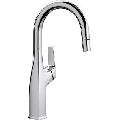 Blanco 442681- RIVANA BAR/PREP, Pull-down Kitchen Faucet, 1.5 GPM flow rate, Chrome | FaucetExpress.ca